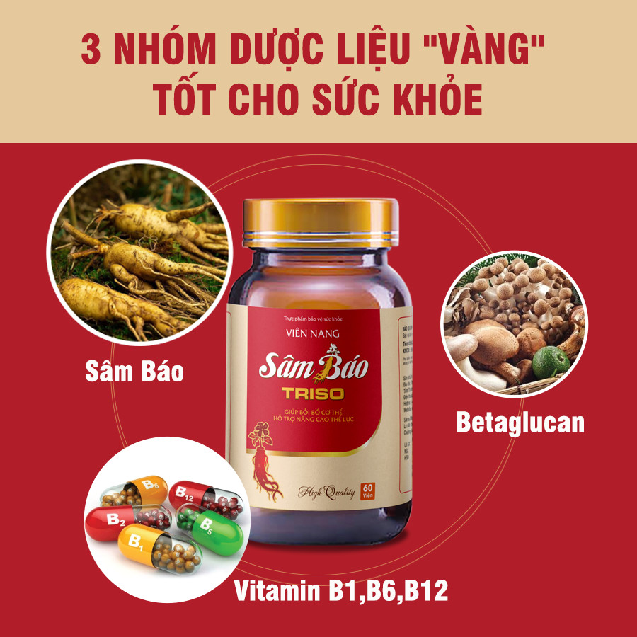 Viên nang Sâm Báo Triso - sản phẩm chất lượng "vàng" trong bồi bổ sức khỏe, tăng sức đề kháng