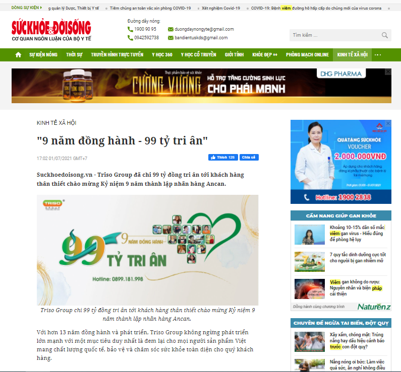 Báo Sức Khỏe Đời Sống: "9 năm đồng hành - 99 tỷ tri ân"