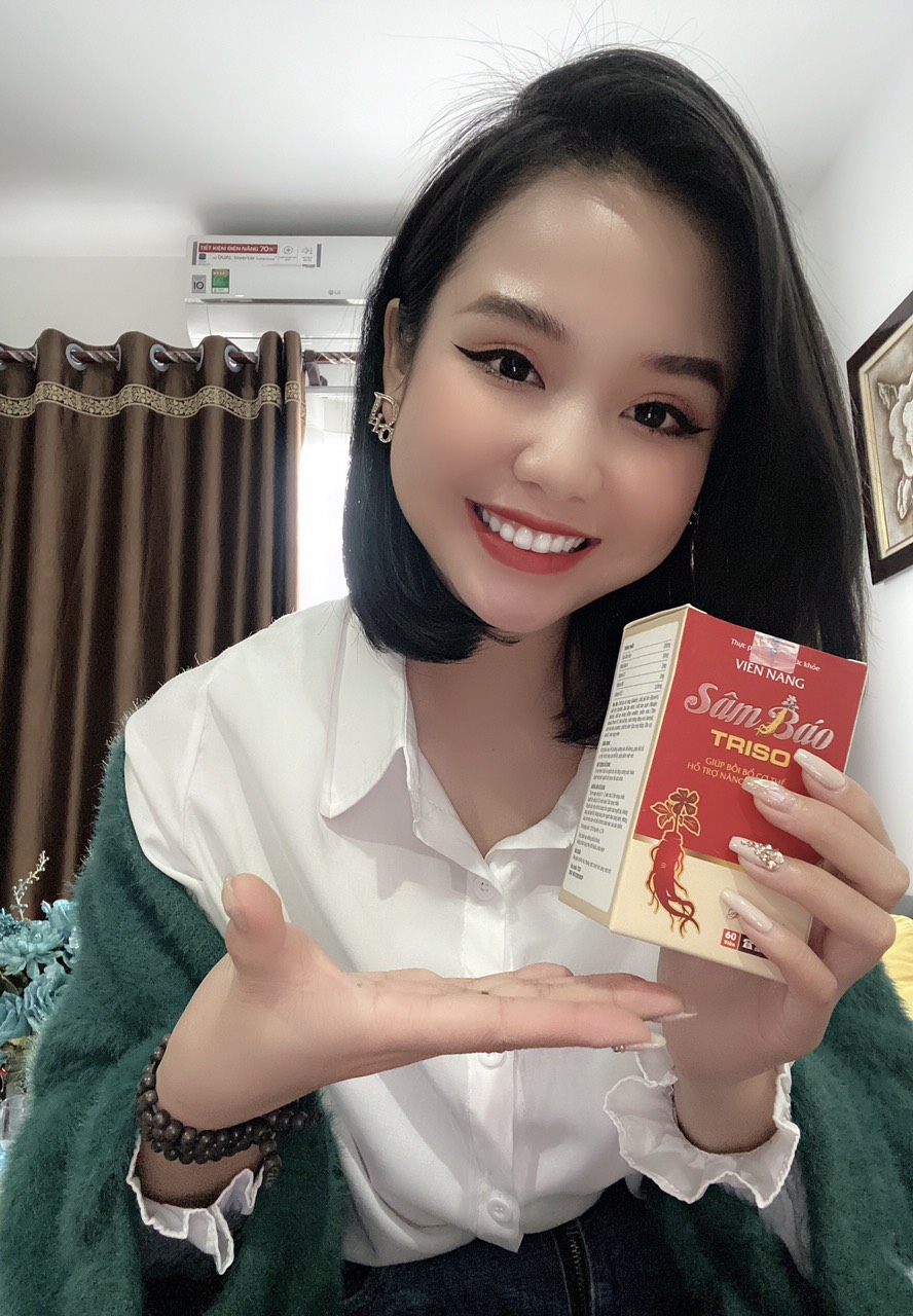 Trúc Linh - Người đẹp các dân tộc xứ Thanh tin dùng sản phẩm bồi bổ sức khỏe, chống lão hóa, làm đẹp Viên nang Sâm Báo Triso